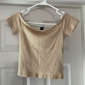 Forever 21 Off-the-Shoulder Ribbed Top